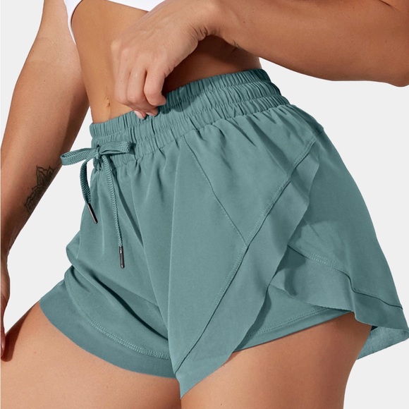 HALARA Pants - Halara Drawstring Contrast Flowy Mesh 2-in-1 Shorts